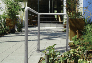 CRL Brushed Stainless Steel 1.9" Outside Diameter Schedule 40 "Welded" Post Railing System for Use with Cable Infill Panels