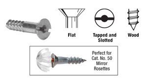 CRL #8 x 1-1/4" Tapped Head Wood Screws