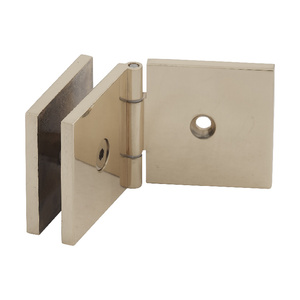 Polished Brass Adjustable Wall Mount Designer Series Glass Clip 2" X 2" (51 X 51 mm)