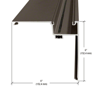 CRL-U.S. Aluminum 90 Degree Corner Half Section, Bronze Black Anodized - 24'-2"