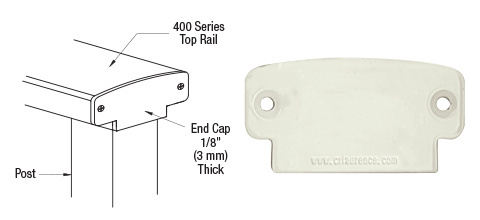 CRL Oyster White 400 Series Decorative End Cap