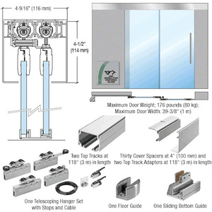 CRL50 Series Two Panel Telescoping Ceiling Mount Kit - Left Stacking Direction