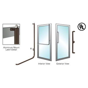 CRL-Blumcraft® Oil Rubbed Bronze Right Hand Reverse Aluminum Door Mount "X" Keyed Access Balanced Door Panic Handle