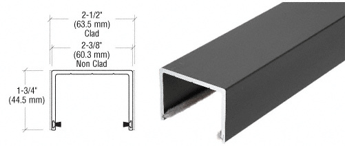 CRL Black Powder Coat Sliding Door Top Rolling Track