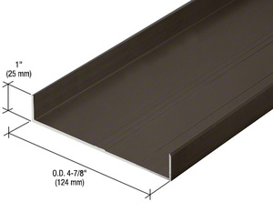 CRL 487 OfficeFront™ Floor Track Dark Bronze Anodized - 24'2"