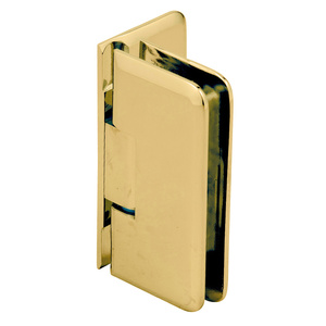 CRL Polished Brass Petite 044 Series Wall Mount Offset Back Plate Hinge