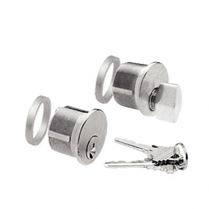 CRL Brushed Stainless DRA Series Keyed Cylinder/Thumbturn Combo