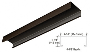 CRL Black Bronze Anodized 4-1/2" Header Channel - 120"