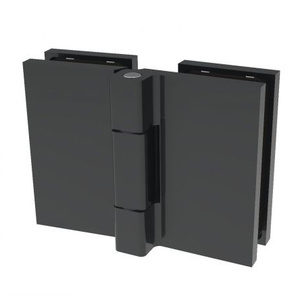 CRL Matte Black Como Series 180°Glass-to-Glass hinge