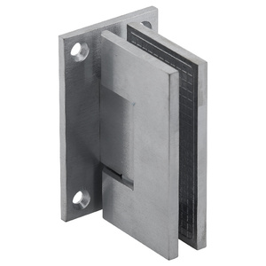 Satin Chrome Wall Mount with Full Back Plate Adjustable Maxum Series Hinge