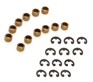 CRL Jackson® Offset Arm Channel Slide Block Replacement Bushing and "E" Clip Package - 12 Each
