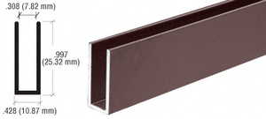 CRL Duranodic Bronze 1/4" Single Channel with 1" High Wall