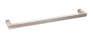 CRL Polished Nickel "SQ" Series 18" Square Tubing Mitered Corner Single-Sided Towel Bar