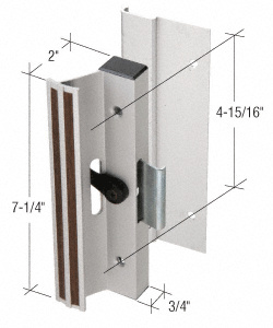 CRL Aluminum Clamp - Style Surface Mount Handle with 4-15/16" Screw Holes for Lupton and Rolleze Doors