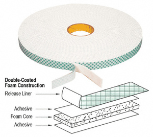 CRL 1/8" x 3/4" x 108' 3M® Scotch Mount Foam Tape