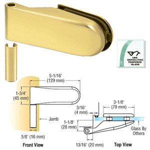 CRL Polished Brass Roma Free Swinging Interior Door Hinge