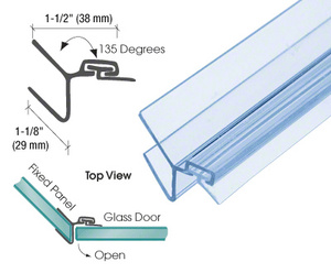 CRL 135 Degree Strike Jamb Seal for 3/8" Glass