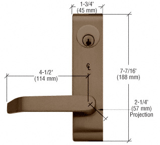 CRL Dark Bronze Jackson® 7500 Locking Flat Lever Outside Trim