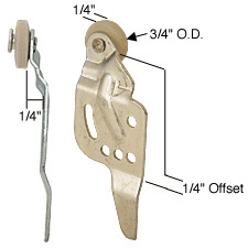 CRL 3/4" Nylon Front Wardrobe Roller for Harvey