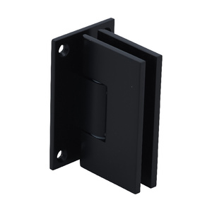 CRL Matte Black Victoria Series Wall Mount Full Back Plate Hinge