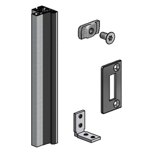 Fallbrook Matte Black Door Frame Kit for Adjacent Fixed Panels
