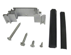 CRL-U.S. Aluminum Series 400 and 450 Transom Frame Header Clip With Screws for Surface Mount Door Closer