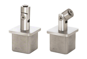 CRL 316 Polished Stainless Vertically Adjustable Post Caps for Standoff Saddles