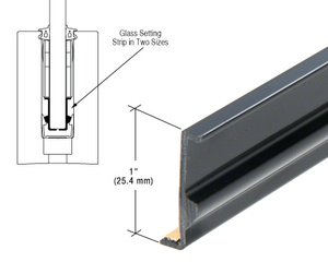 CRL Black TAPER-LOC® XA Glass Setting Strip for Monolithic Glass