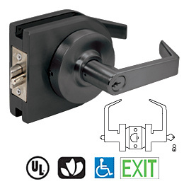 CRL Matte Black Grade 2 Lever Lock Housing - Entrance