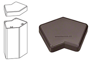 CRL Matte Bronze 100 Series 135 Degree Post Cap