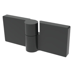 CRL Matte Black Lugano Series Glass to Glass 180 Degree Hinge - For Left Hand Door