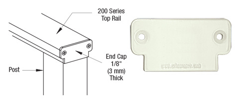 CRL Oyster White 200 Series Decorative End Cap