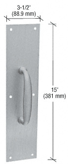 CRL Brushed Stainless 3-1/2" x 15" Pull Plate
