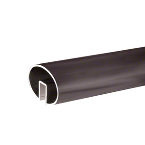 CRL Dark Bronze 4" x 2-1/2" Oval Extruded Aluminum Cap Rail for 1/2" or 5/8” Glass