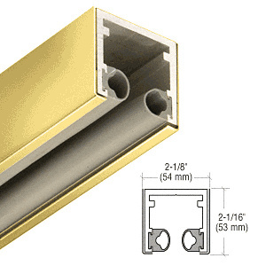 CRL-Blumcraft® Polished Brass 2" Head Channel for 3/4" Glass - 120"