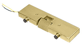 CRL Satin Brass Electric Strike Keeper for Single Patch Fitting Doors Style A, PB, and F