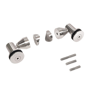 CRL Polished Stainless Double Arm Swivel Fitting Set for 1/2" Glass