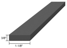 CRL 3/8" x 1-1/8" x 4" EPDM Rubber Setting Blocks