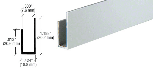 CRL Satin Anodized Extra Deep J-Channel Extrusion