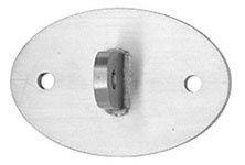CRL Brushed Stainless Oval Shaped Mounting Plate