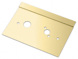 CRL Polished Brass 6" x 10" Left Hand Center Lock Latch Guard