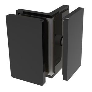 CRL Matte Black Como Series Glass-to-Glass Bracket