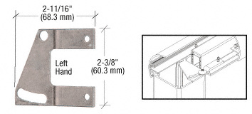 CRL Adjustable Left Hand Top Rail Fastening Plate