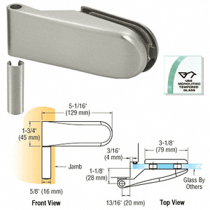 CRL Brushed Nickel Roma Free Swinging Interior Door Hinge