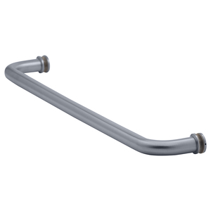 Satin Chrome 18" Single Mount Towel Bar with Style Washers