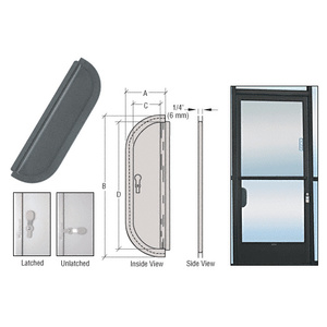 CRL Bronze Anodized 2-5/8" x 12-1/8" Deluxe Mail Slot With Glass Channel Bar and Latch