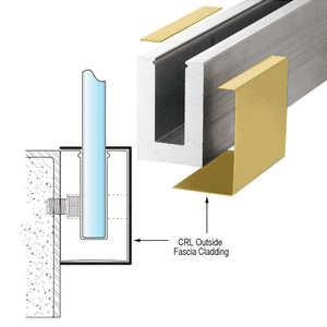 CRL Satin Brass 120" Outside Fascia Cladding for CRL's Laminated Base Shoe - L56S Series