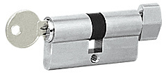 CRL Brushed Stainless Keyed Cylinder Lock with Thumbturn