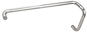 CRL Polished Chrome 8" Pull Handle and 24" Towel Bar BM Series Combination Without Metal Washers