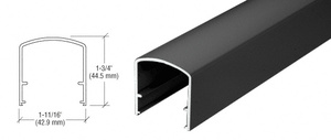 CRL Matte Black 200, 300, 350 and 400 Series 241" Long Horizontal Mid-Rail